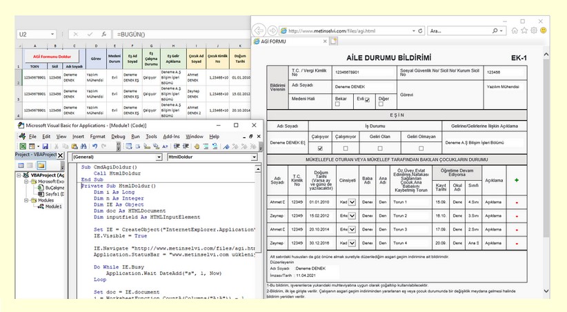 Excel Makro İle Web Form Doldurma