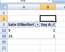 Excel Mükerrer 6